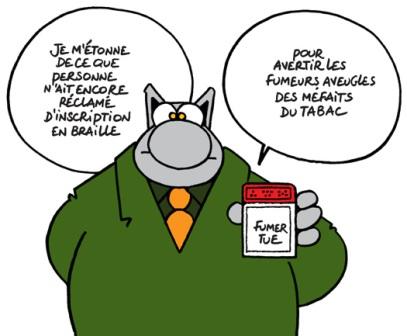 Le chat de P. Geluck : Fumer pue!